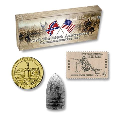 Civil War 150th Anniversary Commemorative Set With Stamp Coin And