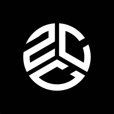 Diseño De Logotipo De Letra Zcc Sobre Fondo Negro Concepto De Logotipo