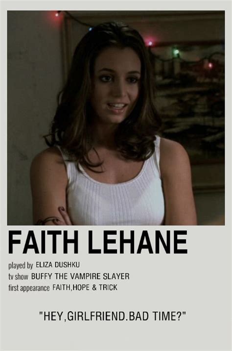 Faith Lehane Buffy The Vampire Slayer Character Minimalist Polaroid Poster Nuevas