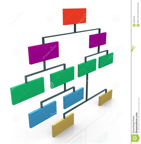 3d Organizational Chart Stock Illustration Illustration Of Flowchart