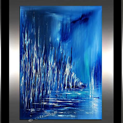 Modern Art Oil Painting For Luxury Homes New York City Teal Painting