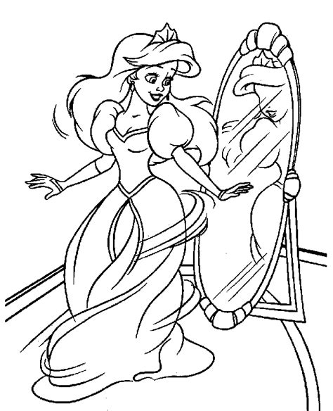 Ingyenes Disney Princess Ariel színező oldalak ingyenes clip art és