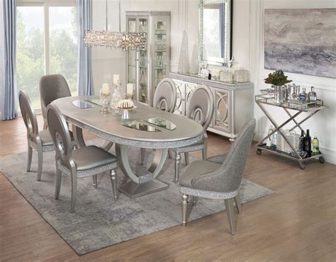 The Posh Dining Collection In Dining Room Design Modern Silver Decor Living Room