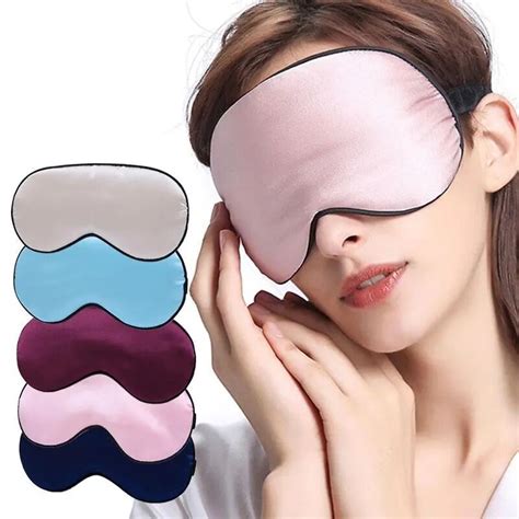 1pc natural silk normal eyeshade double sided shading sleeping mask snoring smooth eye mask