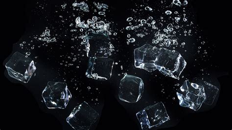 Ice Cubes In Black Background Hd Ice Cube Wallpapers Hd Wallpapers