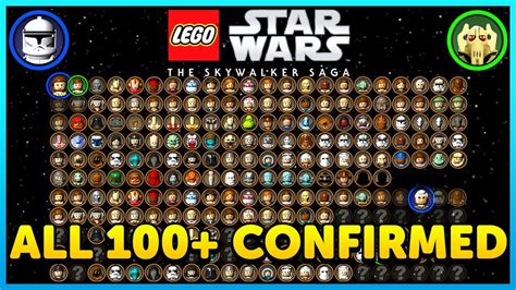 All 100 Confirmed Characters In Lego Star Wars The Skywalker Saga