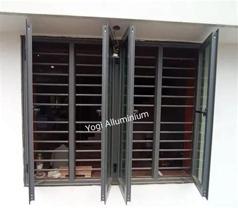 Powder Coated Black Aluminium Hinged Window For Residential Size