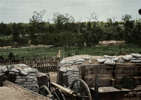 Confederate Trench Around Atlanta After Being Colorized Confederate