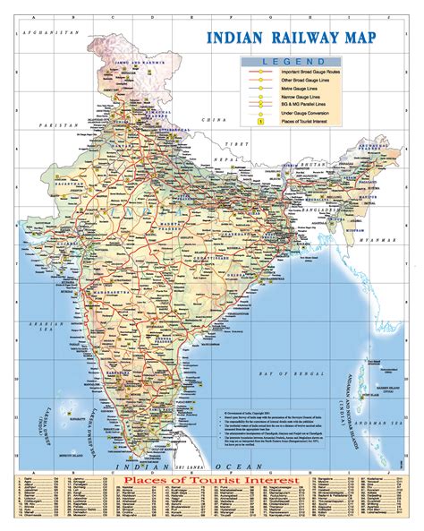 Large Indian Railway Map India Asia Mapsland Maps Of The World