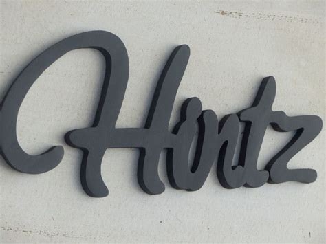 Ein eleganter namenszug aus 8mm edelstahl. Das besondere individuelle Türschild aus Holz als ...