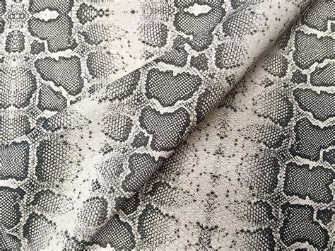 Grey Snake Skin Fabric Snakeskin Animal Print Cotton Material Digital