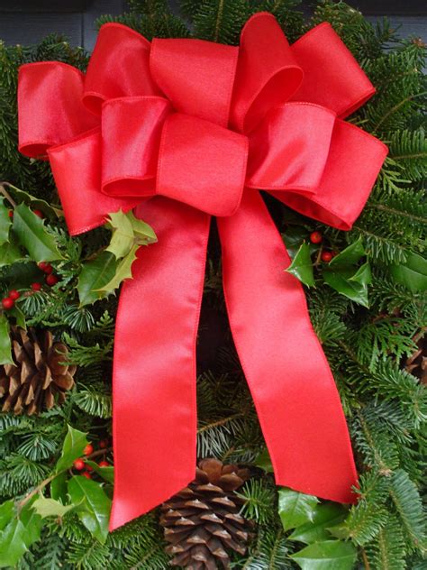 Weatherproof Outdoor Christmas Bow For Wreath Handmade Red Etsy