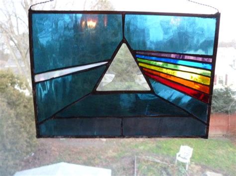 The height of the pyramid is 20 cm, the length of the bottom faces 15 cm. Dark Side Of The Moon Stained Glass Panel Pink Floyd in ...