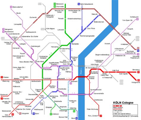 Cologne Metro Map Metro Map Cologne Germany Map