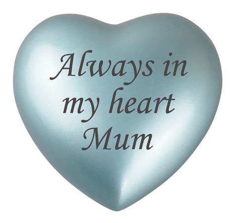 Always In My Heart Mum Blue Heart Brass Keepsake Urn Love To Treasure