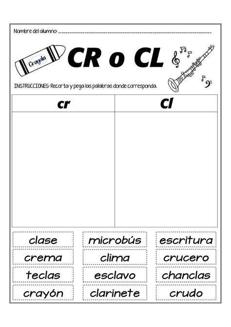 S 10 Practiquemos La Escritura Usando Cl Y Cr