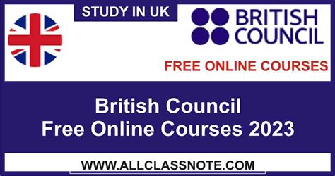 British Council Free Online Courses 2023
