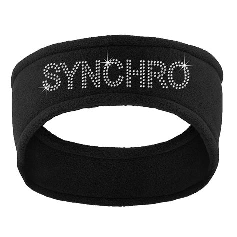 Fleece Rhinestone Synchro Headband Personalized Skaters