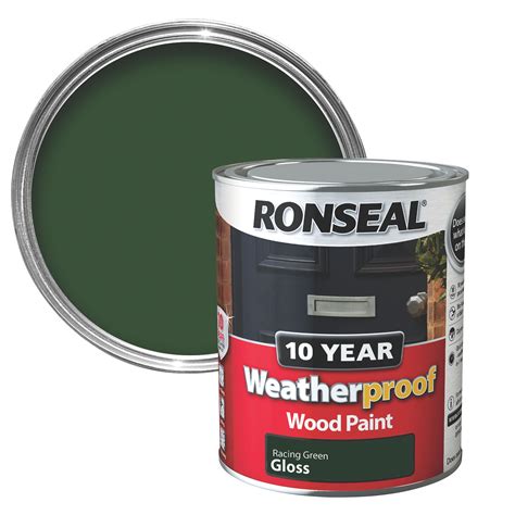 Ronseal Racing Green Gloss Wood Paint 750ml Departments Diy At Bandq