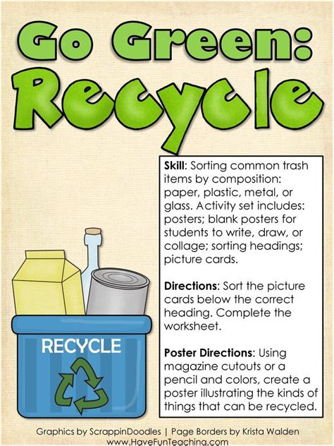 Formed in east bay, california in 1986 and still going strong today, green day is one of the biggest punk rock acts in the world. Go Green Recycle Activity in 2020 | Recycling activities ...