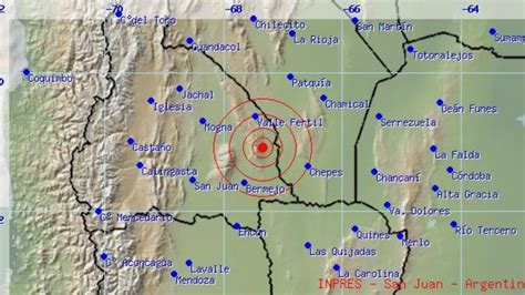 La magnitud del temblor fue de 4.8 con una profundidad de 153 km. Fuerte temblor en la madrugada - Canal 13 San Juan TV