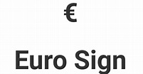 Euro Sign Copy And Paste – Psfont tk