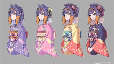 New Year Kimono Designs For Ina Hololive