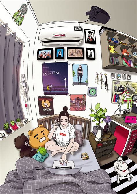 Girls Room On Behance Cartoon Art Illustration Art