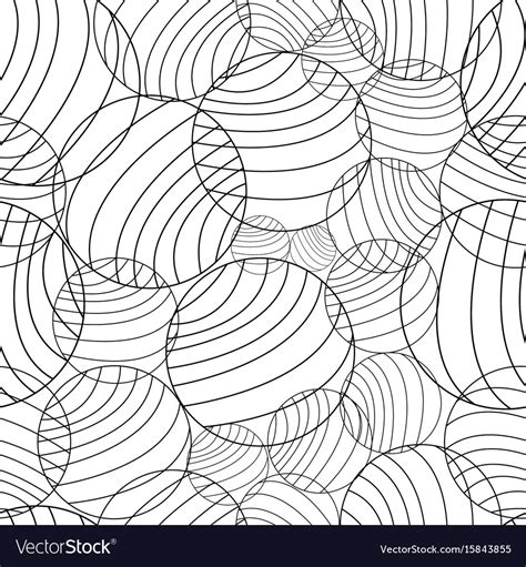 Abstract Circles And Curved Line Pattern Vector Image