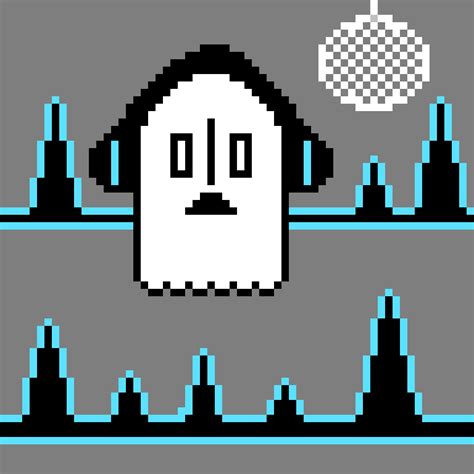 Napstablook Pixel Art By Dj Despair On Deviantart