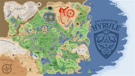 Gorgeous 5k Map Of Hyrule From Botw Rbreathofthewild