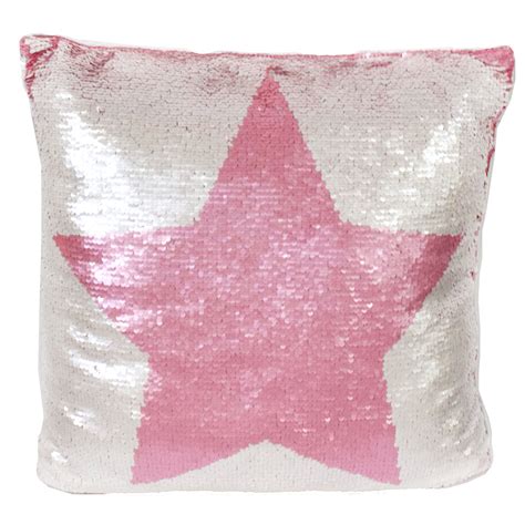 Decorative Pillow Pink Sequin Star Dp2271 Elite Furniture Rental