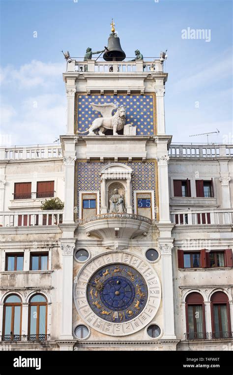 St Mark S Clock Tower Torre Dell Orologio St Mark S Square Piazza San Marco Venice Italy