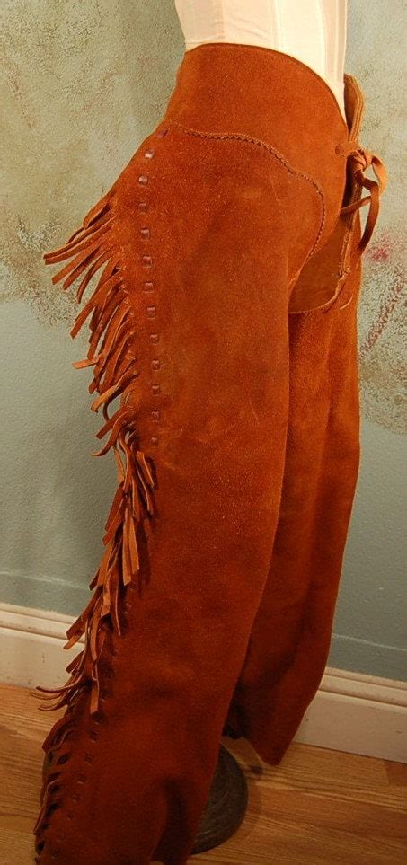 Vintage Authentic Cowgirl Chaps Suede Leather Haute Juice