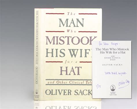 The Man Who Mistook His Wife For A Hat Oliver Sacks First Edition Signed