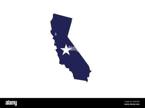 California Map Outline Us Stte Vector Illustration Stock Vector Image