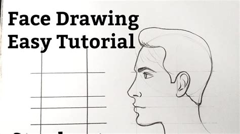 How To Draw A Side Face Of A Man Drawing Easy Step By Step Portrait