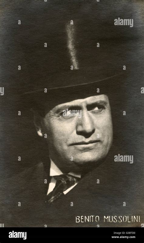 Benito Mussolini Italian Leader Stock Photo Alamy