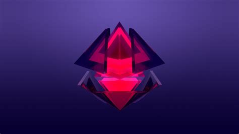 Diamond Shaped Red Logo Illustration Abstract Justin Maller Facets