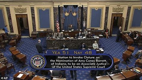 Senate Advances Amy Coney Barretts Nomination In Near Party Line Vote