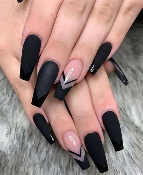 25 matte black coffin nail ideas trend in cool 15 in 2020 best acrylic nails swag nails
