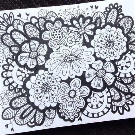 A Page From My Doodle Journal Doodle Patterns Flower Doodles Journal Doodles Zentangle