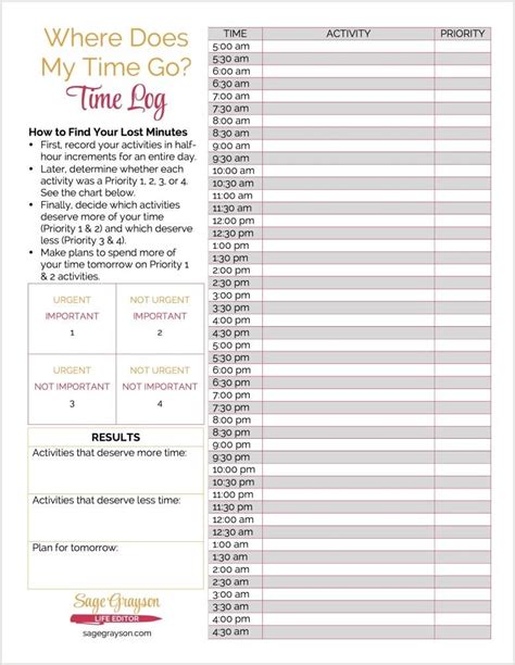 7 Free Time Management Worksheet For Students And Adults