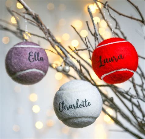 Our new personalised Christmas tennis ball decorations  Ball