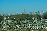 Calvary Cemetery, Queens and Manhattan Skyline , New York City, NY ...
