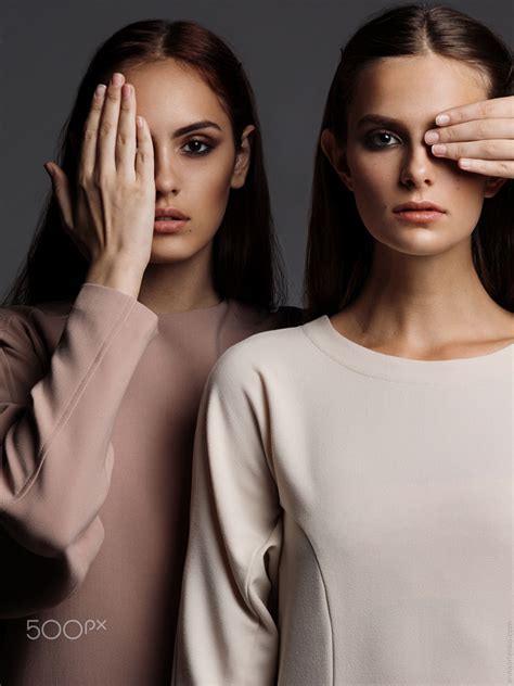 Two Models Kristina Maksimets And Eva Shemetova Фотографии сестер