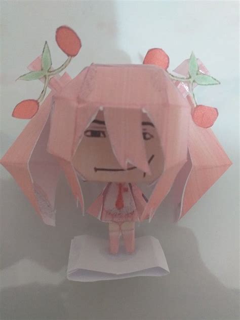 Sakura Hatsune Miku With Roblox Face Papercraft Artofit
