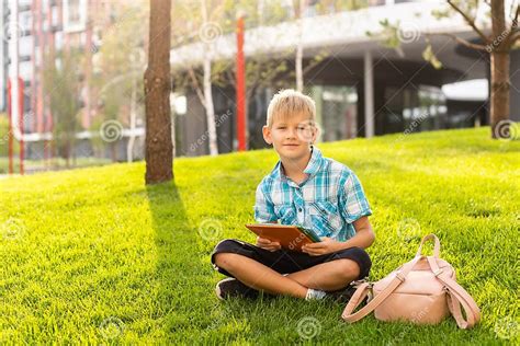 A Little Boy Go To School In Semester Start Day Stock Photo Image Of