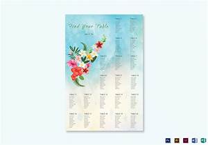 Beach Wedding Seating Chart Template In Psd Publisher