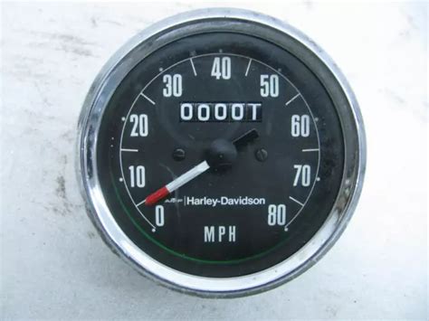 Original Harley Davidson 80 Mph Speedometer Shovelhead Fx Sportster
